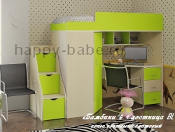 Детская кровать чердак Бамбини 4 + BL в новом окне