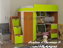 Подростковая кровать БамБини 4 + Лесенка BL в новом окне