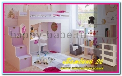 Подростковая кровать чердак Бамбини 25 в новом окне