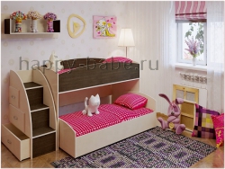 Двухъярусная кровать для детей Бамбини 26 в новом окне