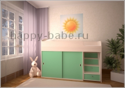 Кровать чердак Малыш-купе в новом окне
