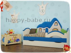 Детская кровать с бортиком Домик в новом окне