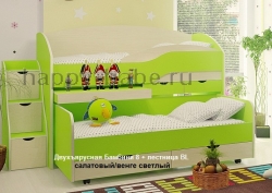 Детская двухъярусная кровать Бамбини 8 + лестница BL в новом окне