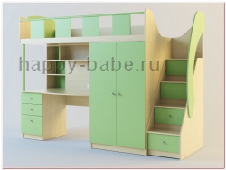 Кровать чердак с рабочей зоной ПикНик в новом окне