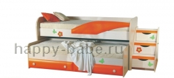 Кровать двухъярусная №36 с тумбой-лестницей№37 в новом окне