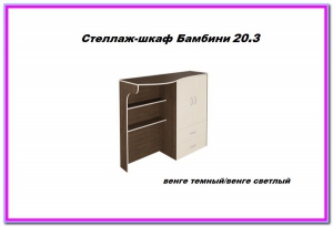 Шкаф-стеллаж Бамбини 20.3