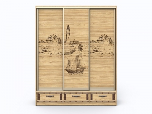 Трехдверный шкаф-купе Корсар