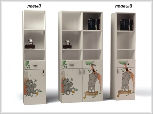 Стеллаж узкий Bears (правый)