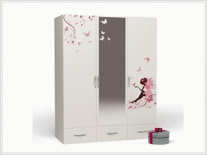 Шкаф 3-х дверный Фея (с зеркалом)