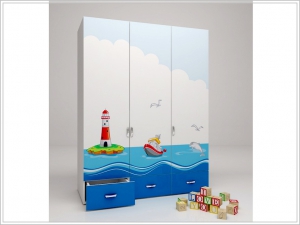 Шкаф 3х дверный Океан