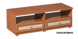 Тумба под аппаратуру Олимп   арт.ТАО-01 ольха/крем