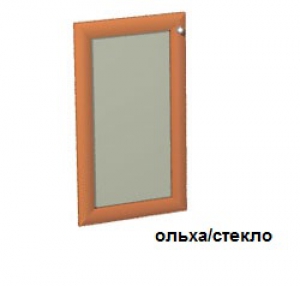 Фасад  со стеклом арт.ФО-03 ольха/крем