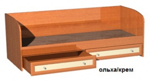 Кровать Олимп арт.КО-01 ольха/крем