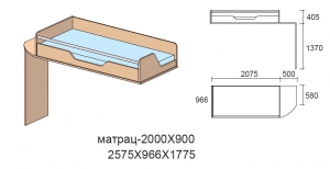Кровать верхняя арт.26К2205 Next