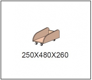 Тумба мобильная под комп. блок арт.26Р001 Next