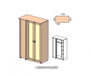 Шкаф арт.26Н151 Next Сlassic