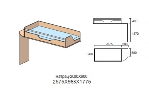 Кровать верхняя арт.26К1305 Next Classic