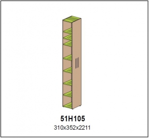 Шкаф  арт.51Н108/коллекция Солнечный Город/