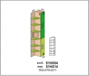 Шкаф-окончание арт.51Н005 /коллекция Солнечный Город/