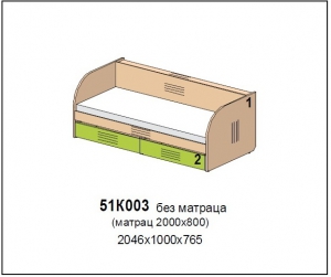 Кровать-тахта арт.51К003 /коллекция Солнечный Город/