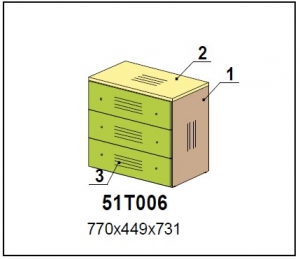 Тумба  арт.51Т006 / коллекция Солнечный Город /