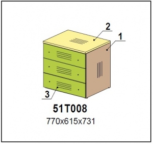 Тумба  арт.51Т008 / коллекция Солнечный Город /