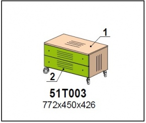 Тумба к столу  арт.51Т003 / коллекция Солнечный Город /