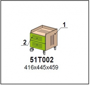 Тумба к столу  арт.51Т002 / коллекция Солнечный Город /